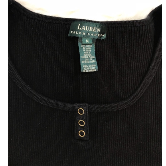 Black Ribbed Sweater Tank - Lauren by Ralph Lauren - Picture 3 of 4